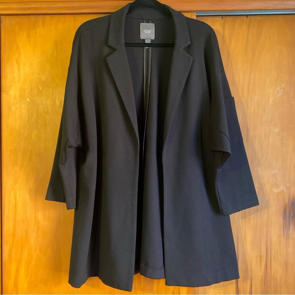 Lysse Black Blazer Relaxed Open Drop Shoulders Capsule Staple Neutral Jacket